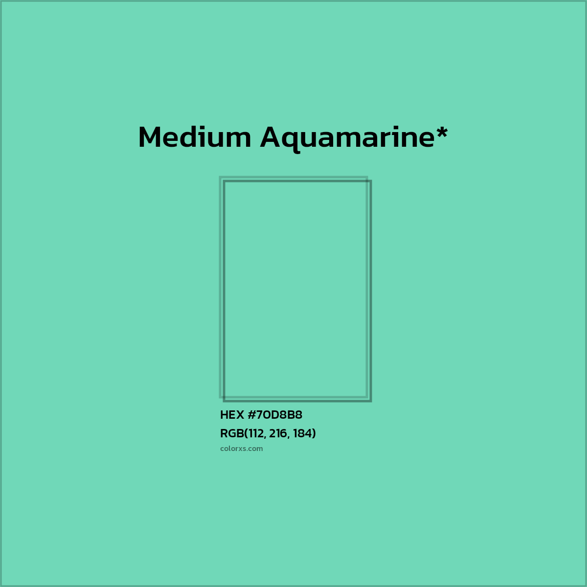 HEX #70D8B8 Color Name, Color Code, Palettes, Similar Paints, Images