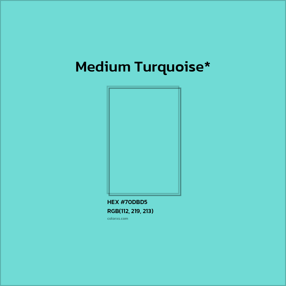 HEX #70DBD5 Color Name, Color Code, Palettes, Similar Paints, Images