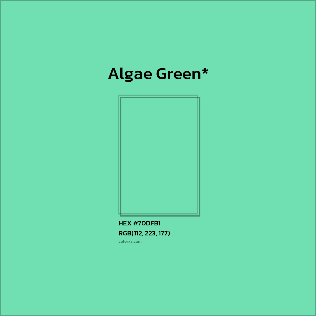 HEX #70DFB1 Color Name, Color Code, Palettes, Similar Paints, Images