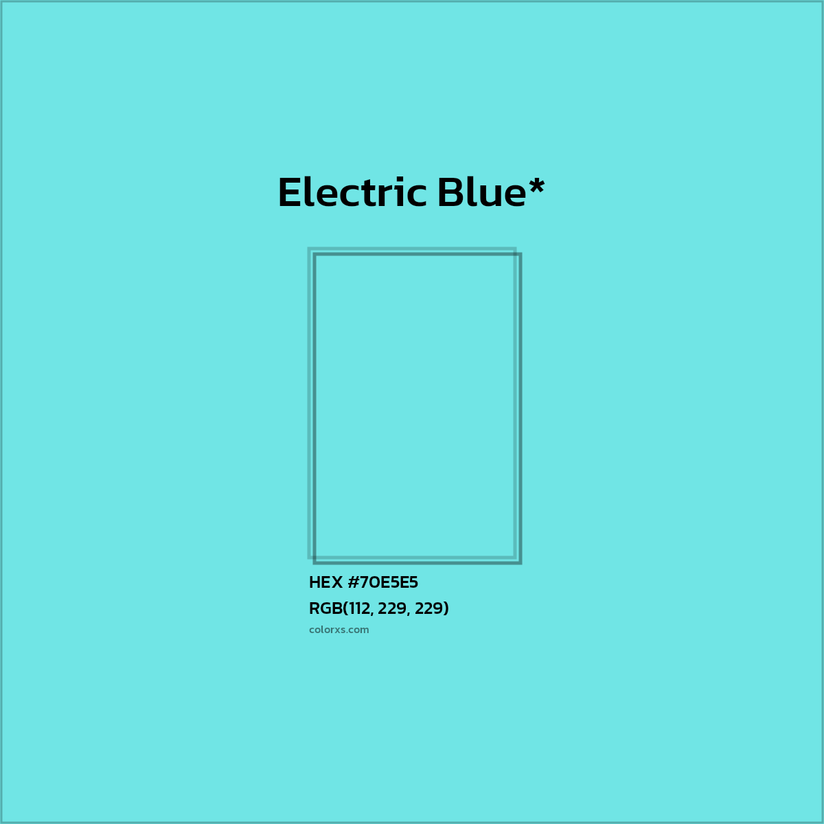 HEX #70E5E5 Color Name, Color Code, Palettes, Similar Paints, Images