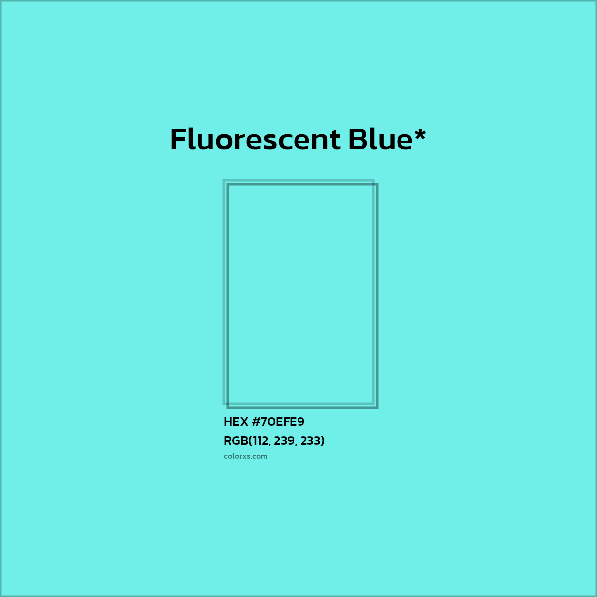 HEX #70EFE9 Color Name, Color Code, Palettes, Similar Paints, Images
