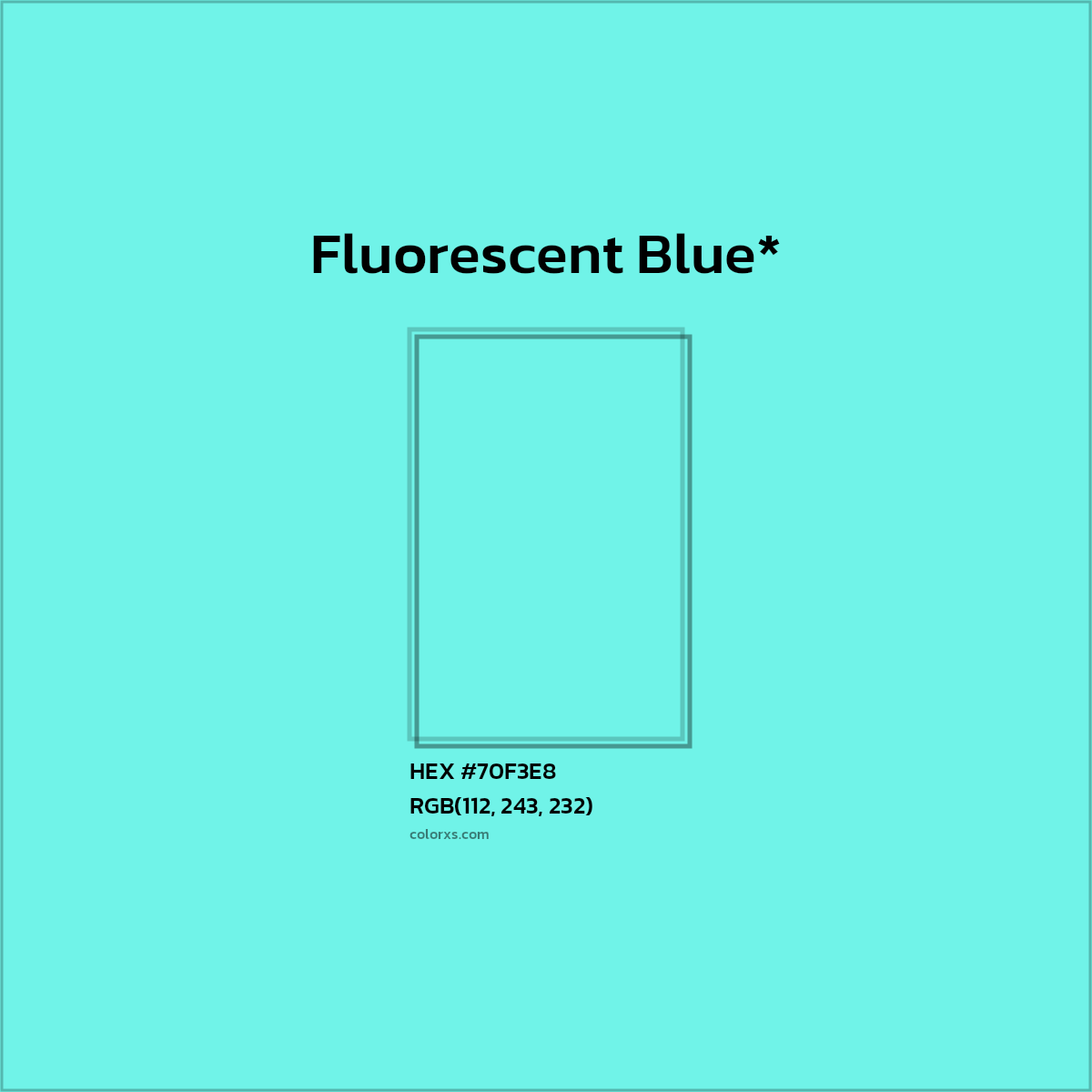 HEX #70F3E8 Color Name, Color Code, Palettes, Similar Paints, Images