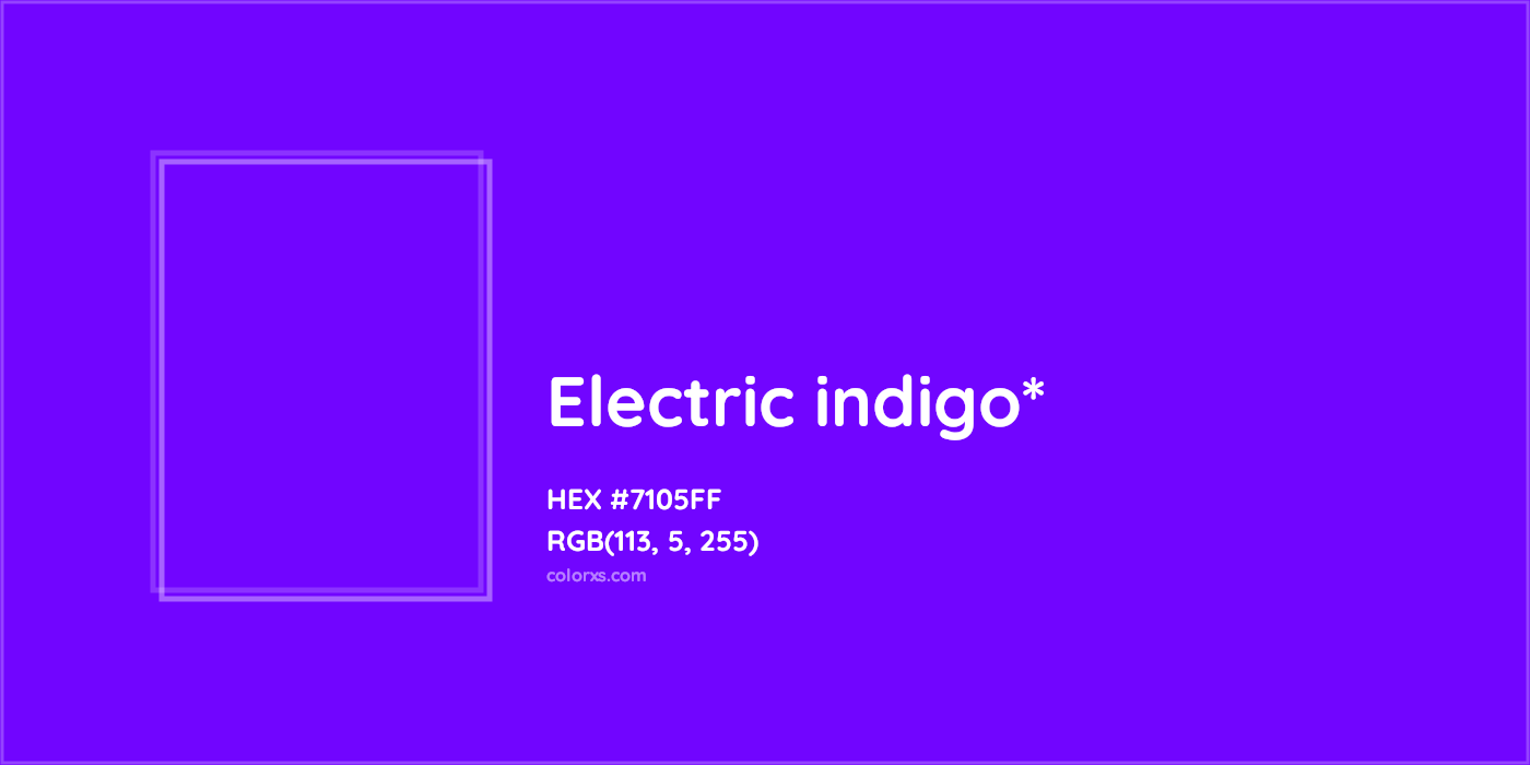 HEX #7105FF Color Name, Color Code, Palettes, Similar Paints, Images