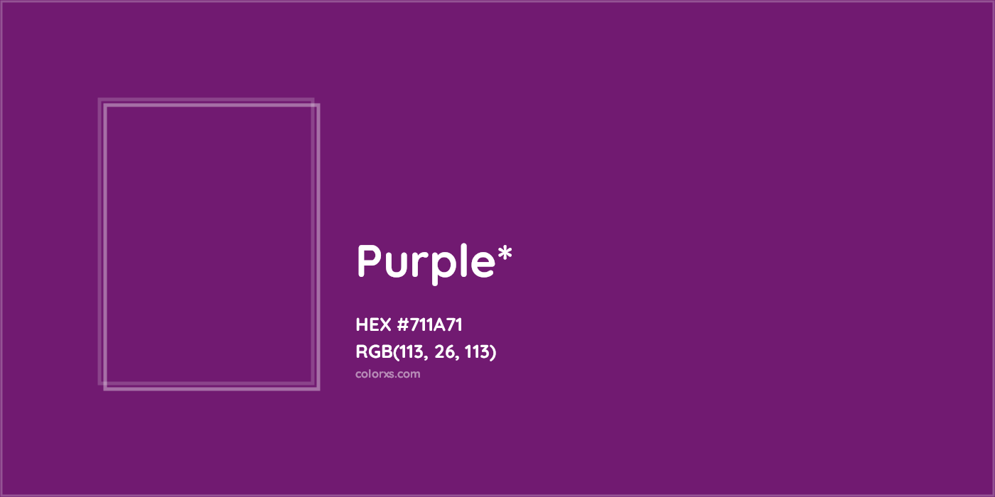 HEX #711A71 Color Name, Color Code, Palettes, Similar Paints, Images