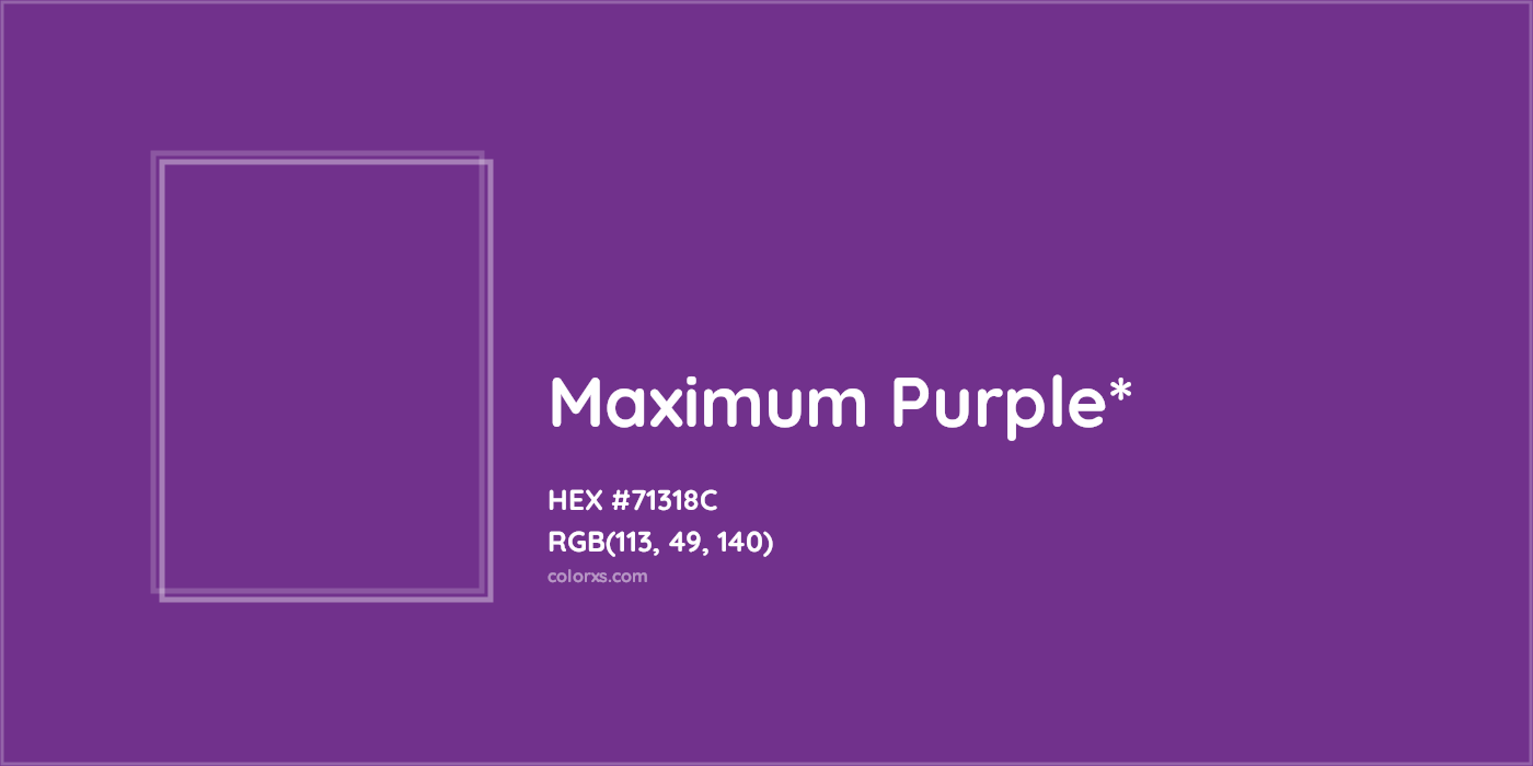 HEX #71318C Color Name, Color Code, Palettes, Similar Paints, Images