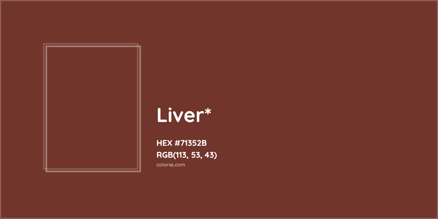 HEX #71352B Color Name, Color Code, Palettes, Similar Paints, Images