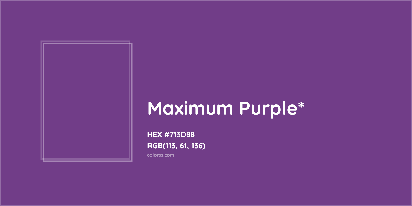 HEX #713D88 Color Name, Color Code, Palettes, Similar Paints, Images