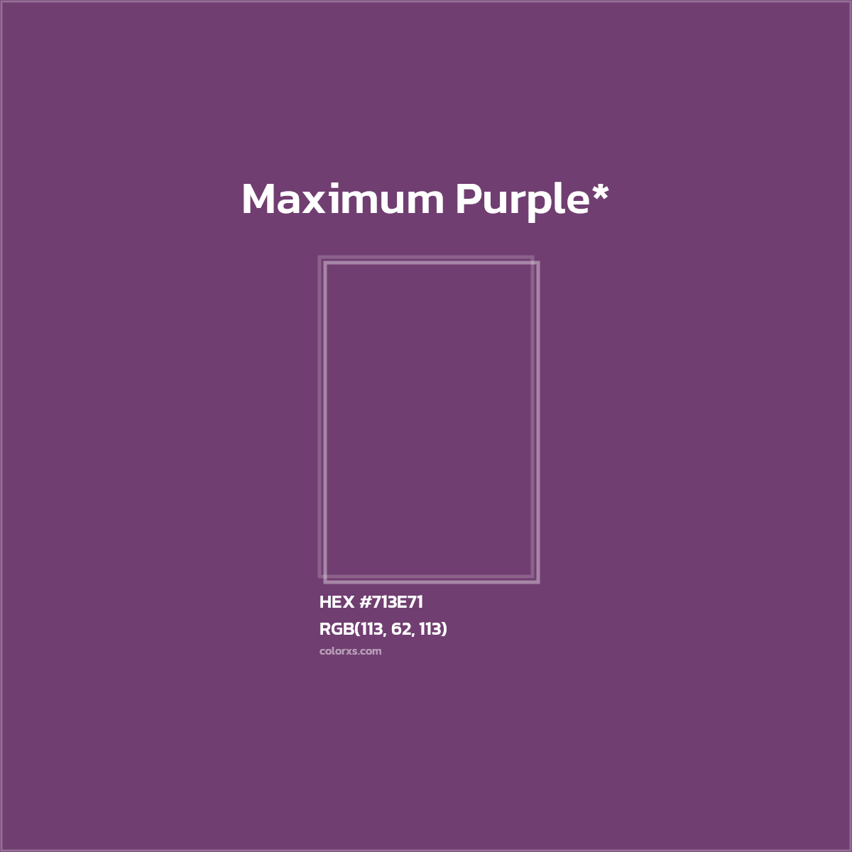 HEX #713E71 Color Name, Color Code, Palettes, Similar Paints, Images