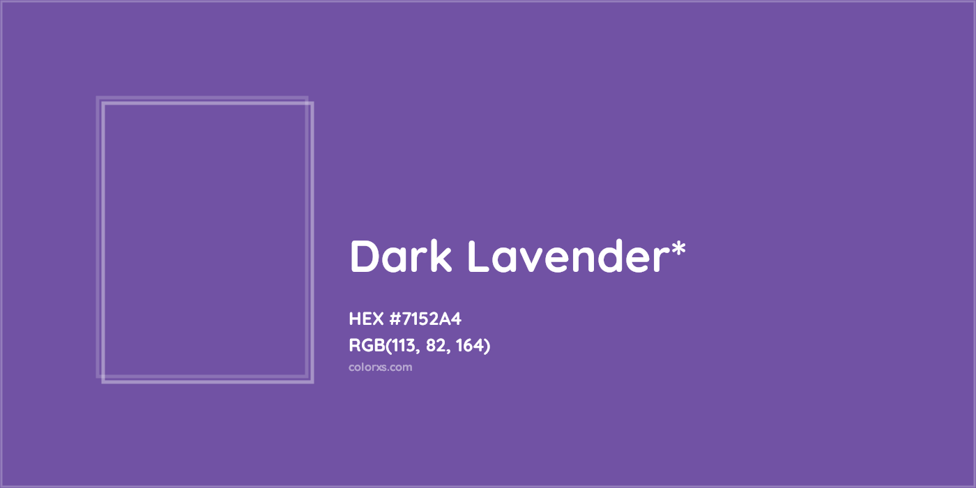 HEX #7152A4 Color Name, Color Code, Palettes, Similar Paints, Images