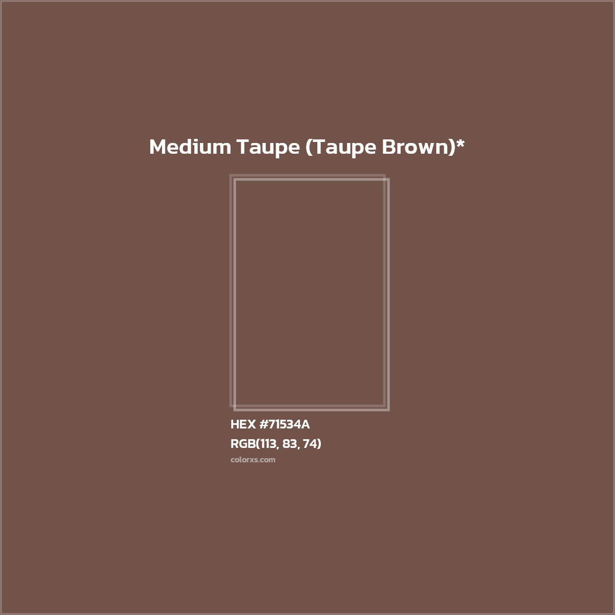 HEX #71534A Color Name, Color Code, Palettes, Similar Paints, Images