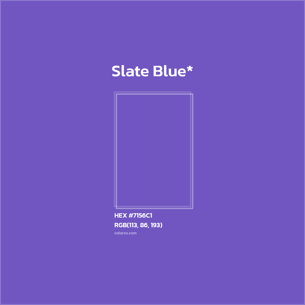 HEX #7156C1 Color Name, Color Code, Palettes, Similar Paints, Images