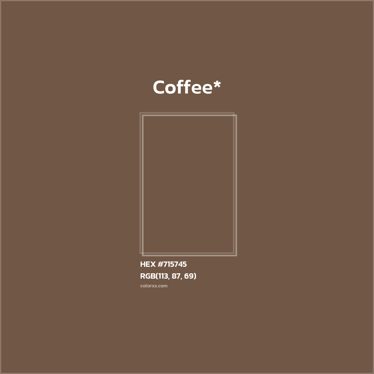 HEX #715745 Color Name, Color Code, Palettes, Similar Paints, Images