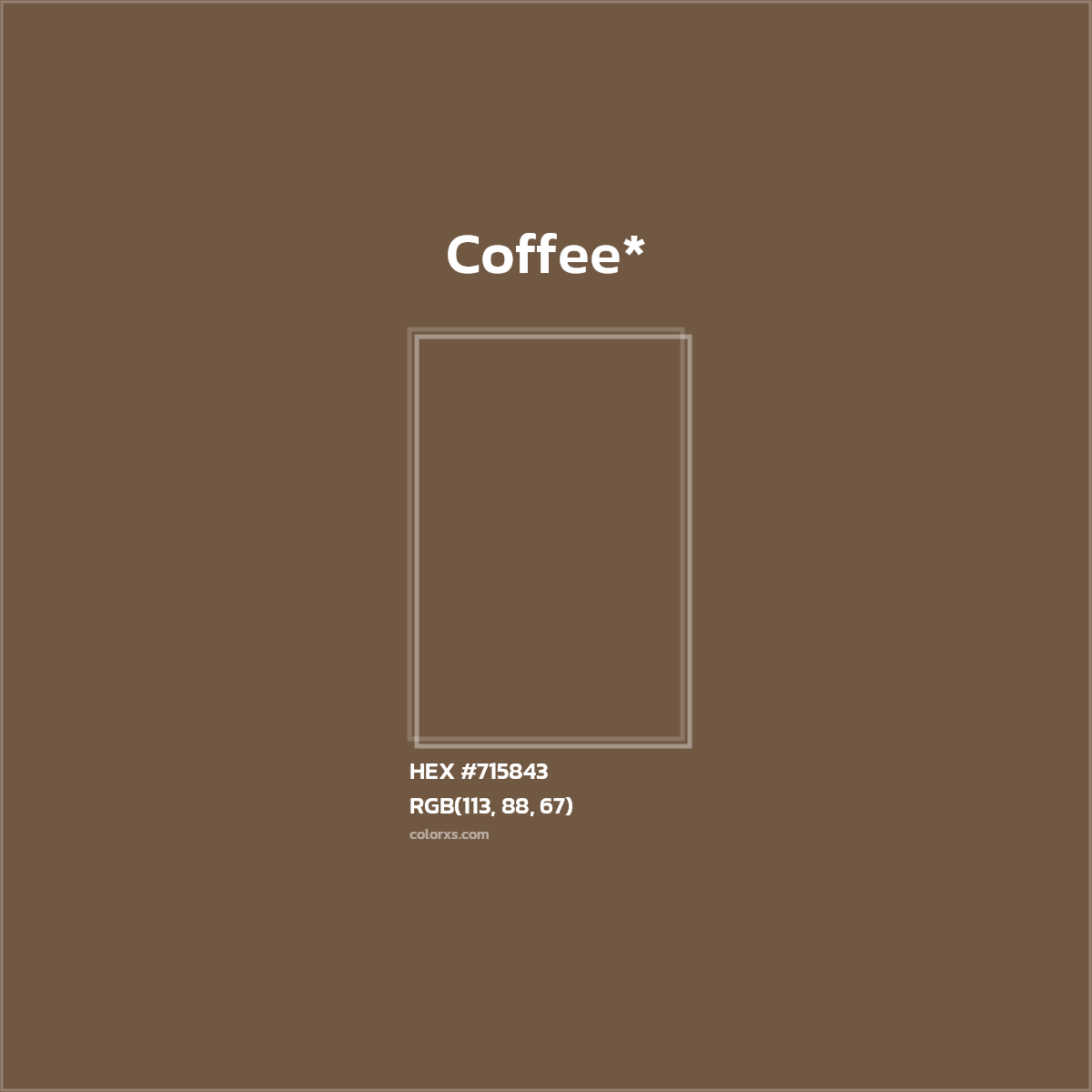HEX #715843 Color Name, Color Code, Palettes, Similar Paints, Images