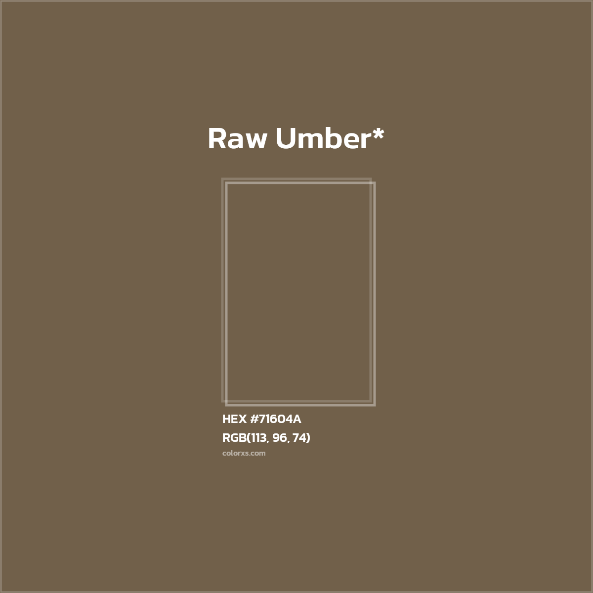 HEX #71604A Color Name, Color Code, Palettes, Similar Paints, Images