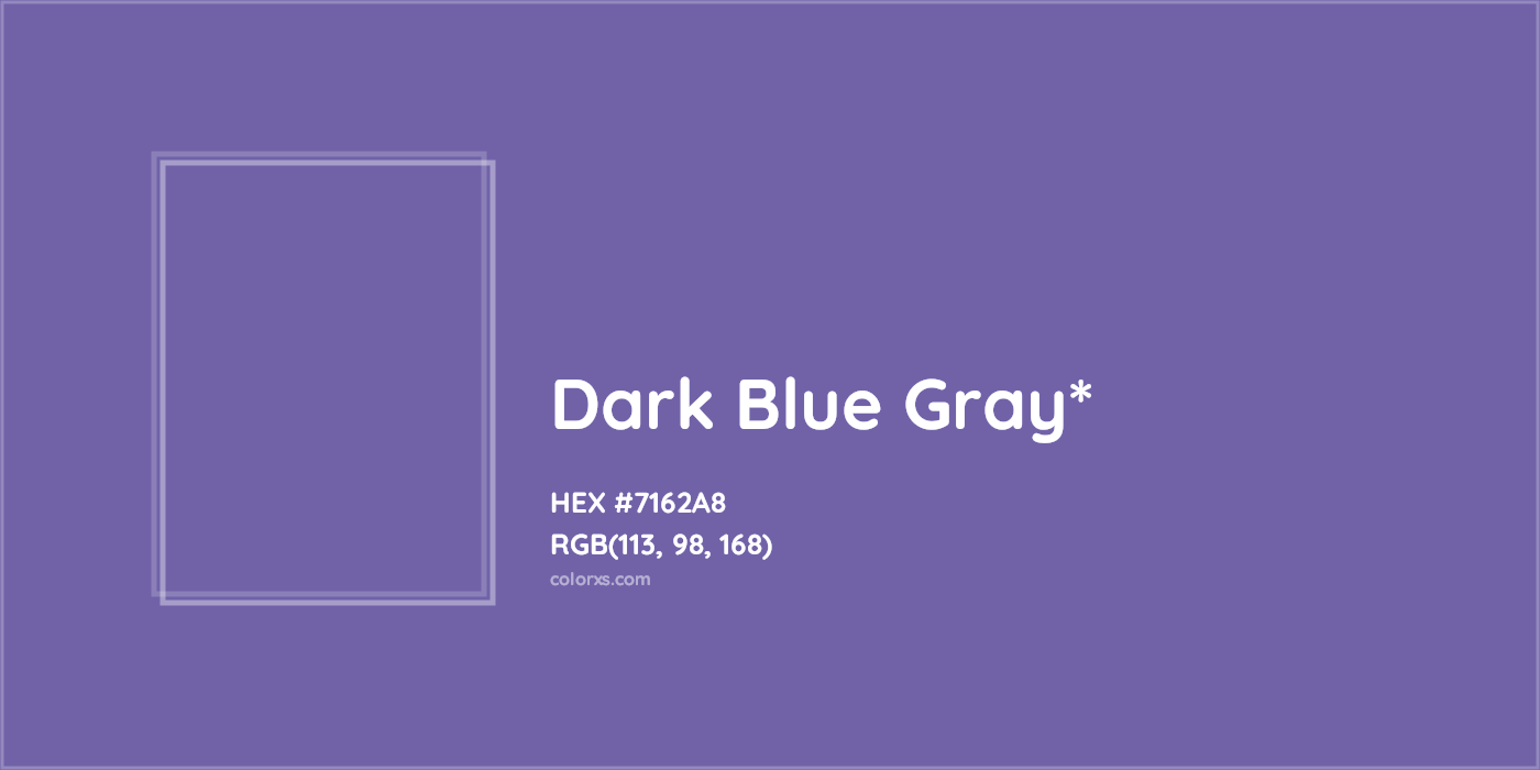 HEX #7162A8 Color Name, Color Code, Palettes, Similar Paints, Images