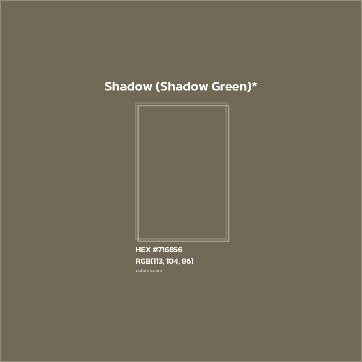 HEX #716856 Color Name, Color Code, Palettes, Similar Paints, Images