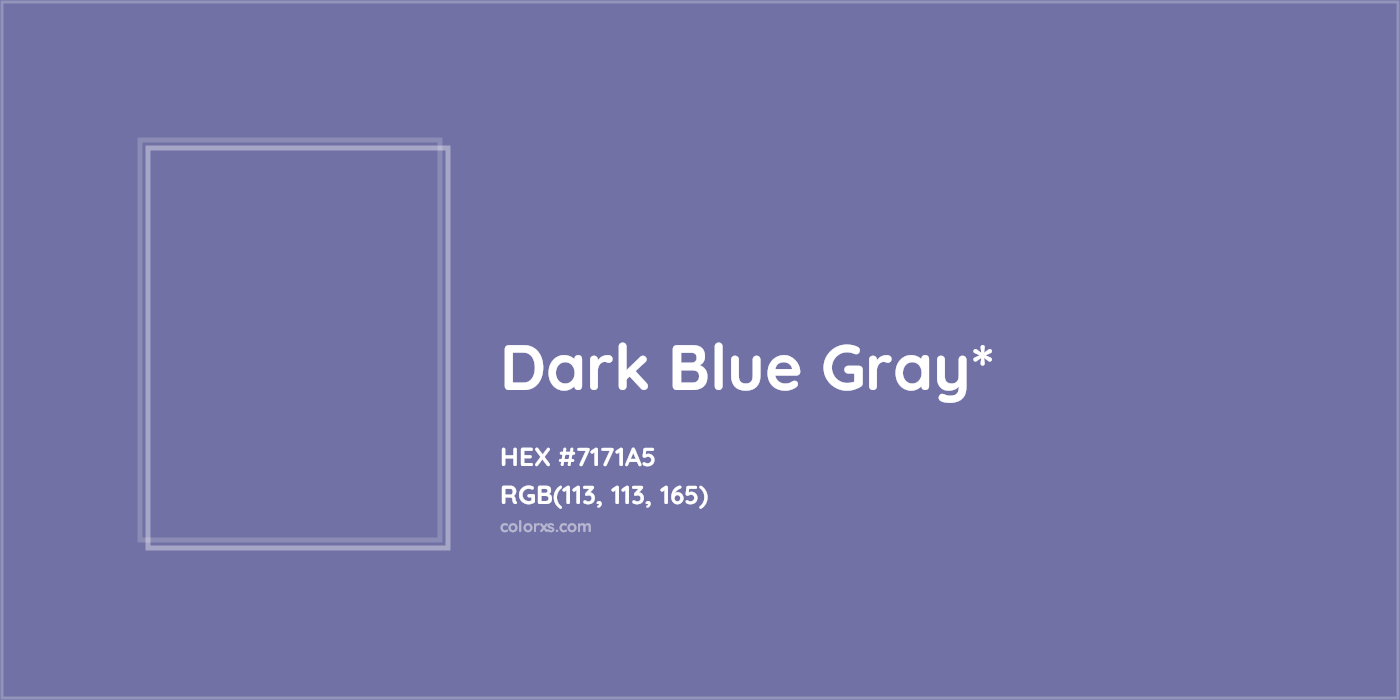 HEX #7171A5 Color Name, Color Code, Palettes, Similar Paints, Images