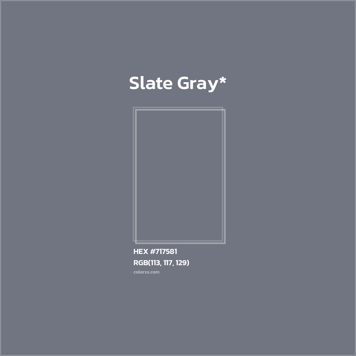 HEX #717581 Color Name, Color Code, Palettes, Similar Paints, Images
