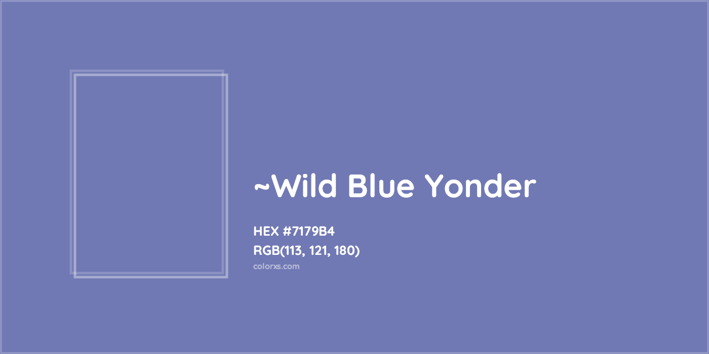 HEX #7179B4 Color Name, Color Code, Palettes, Similar Paints, Images