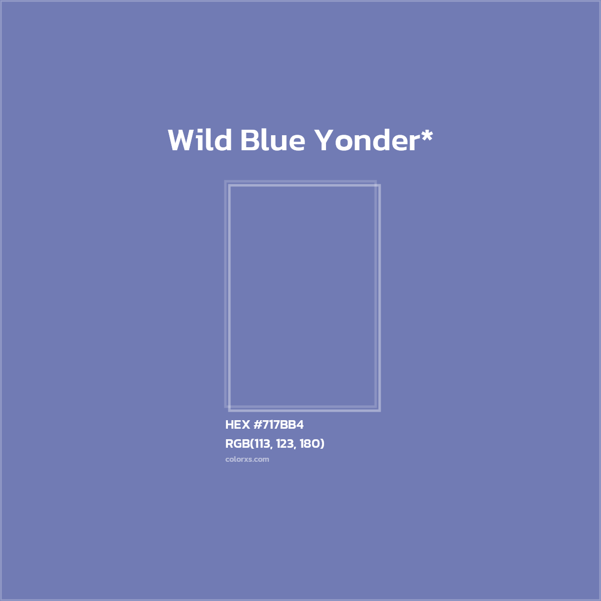 HEX #717BB4 Color Name, Color Code, Palettes, Similar Paints, Images