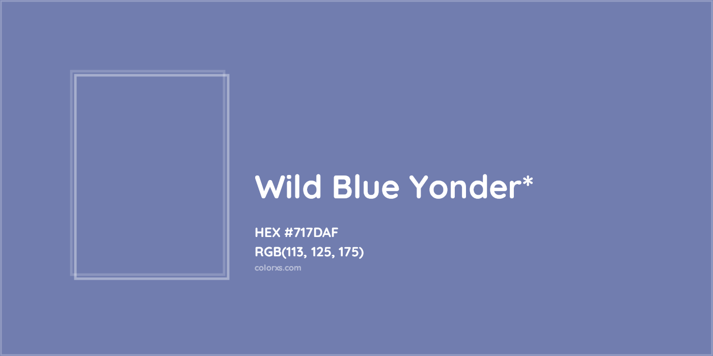 HEX #717DAF Color Name, Color Code, Palettes, Similar Paints, Images