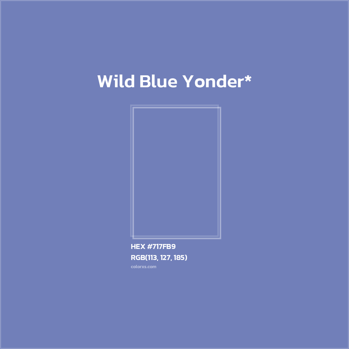 HEX #717FB9 Color Name, Color Code, Palettes, Similar Paints, Images