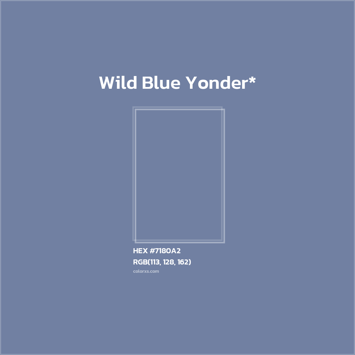 HEX #7180A2 Color Name, Color Code, Palettes, Similar Paints, Images