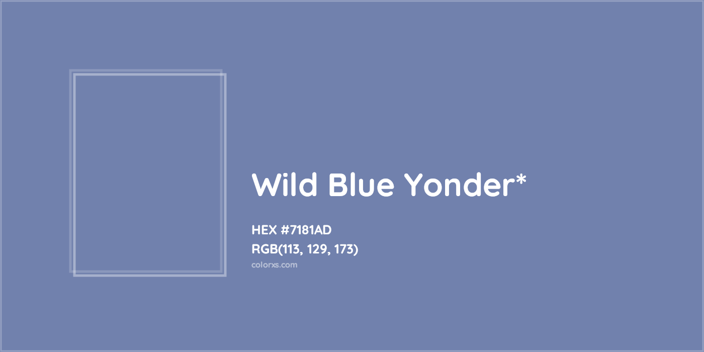 HEX #7181AD Color Name, Color Code, Palettes, Similar Paints, Images