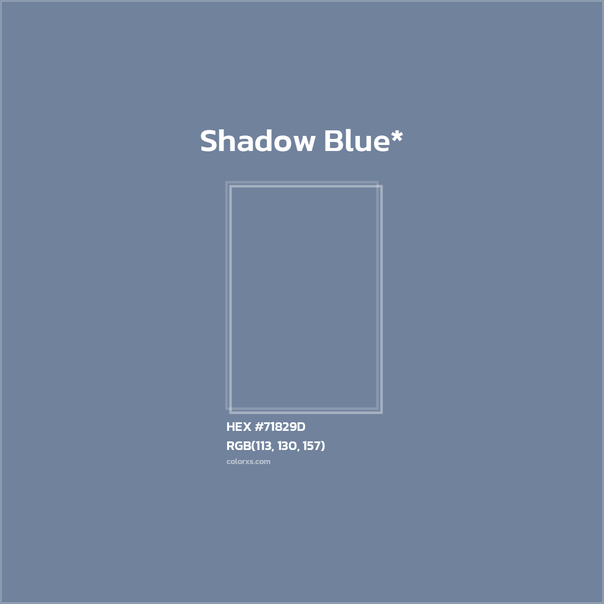 HEX #71829D Color Name, Color Code, Palettes, Similar Paints, Images