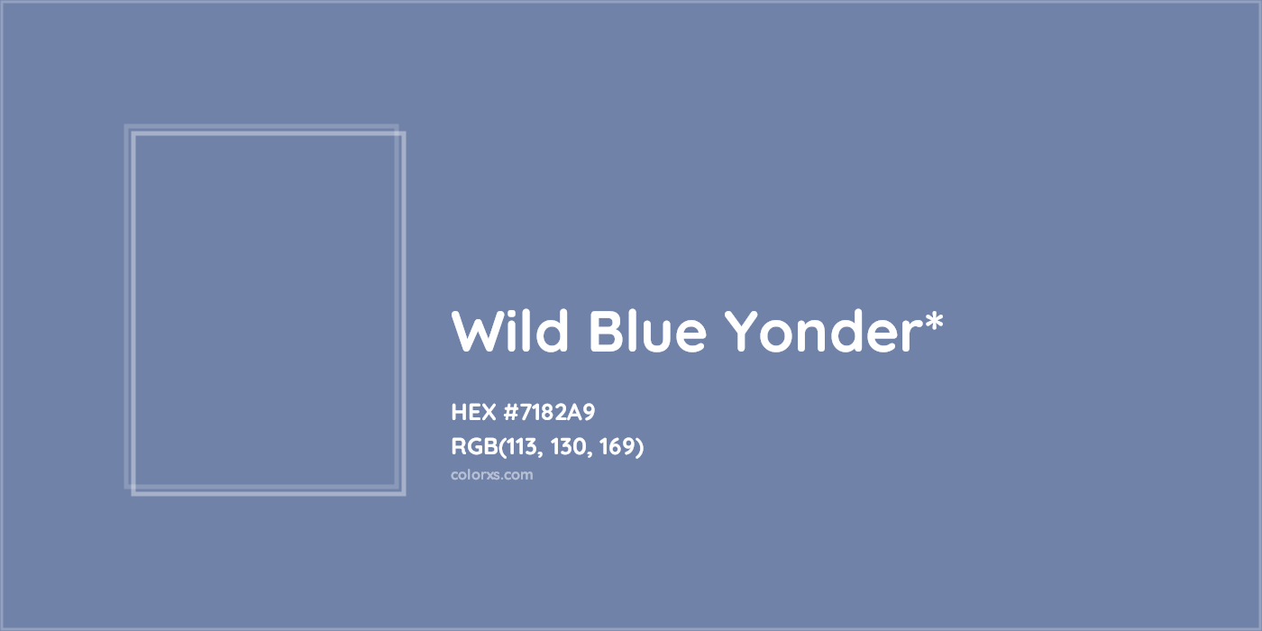 HEX #7182A9 Color Name, Color Code, Palettes, Similar Paints, Images