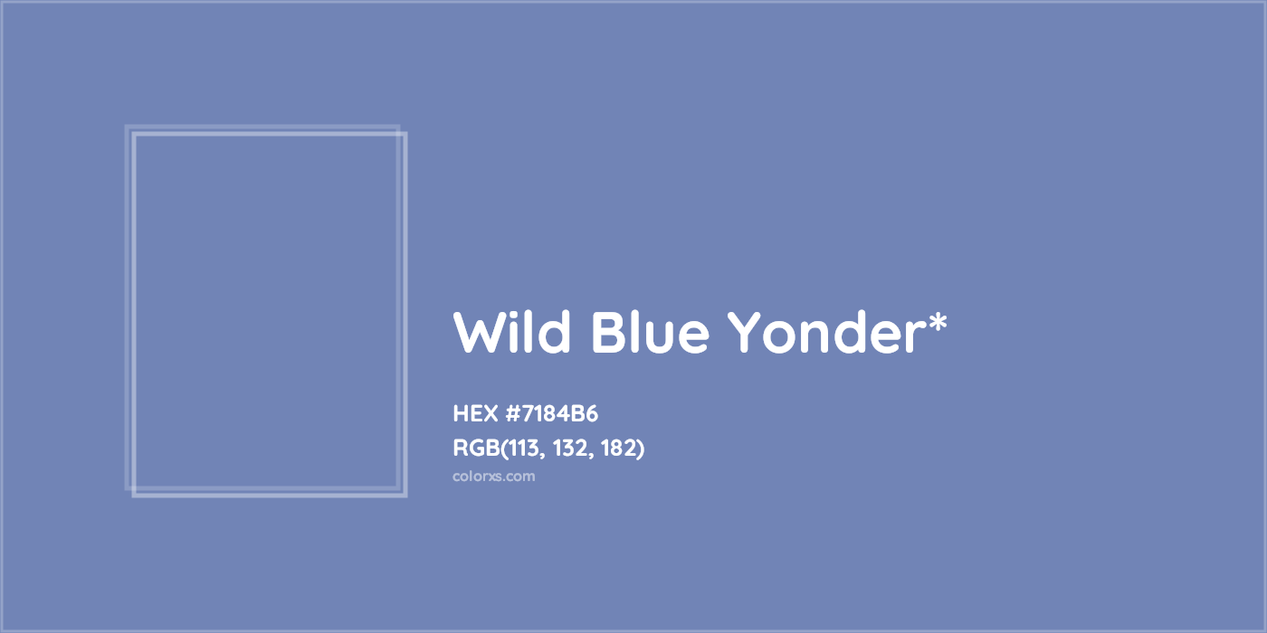 HEX #7184B6 Color Name, Color Code, Palettes, Similar Paints, Images