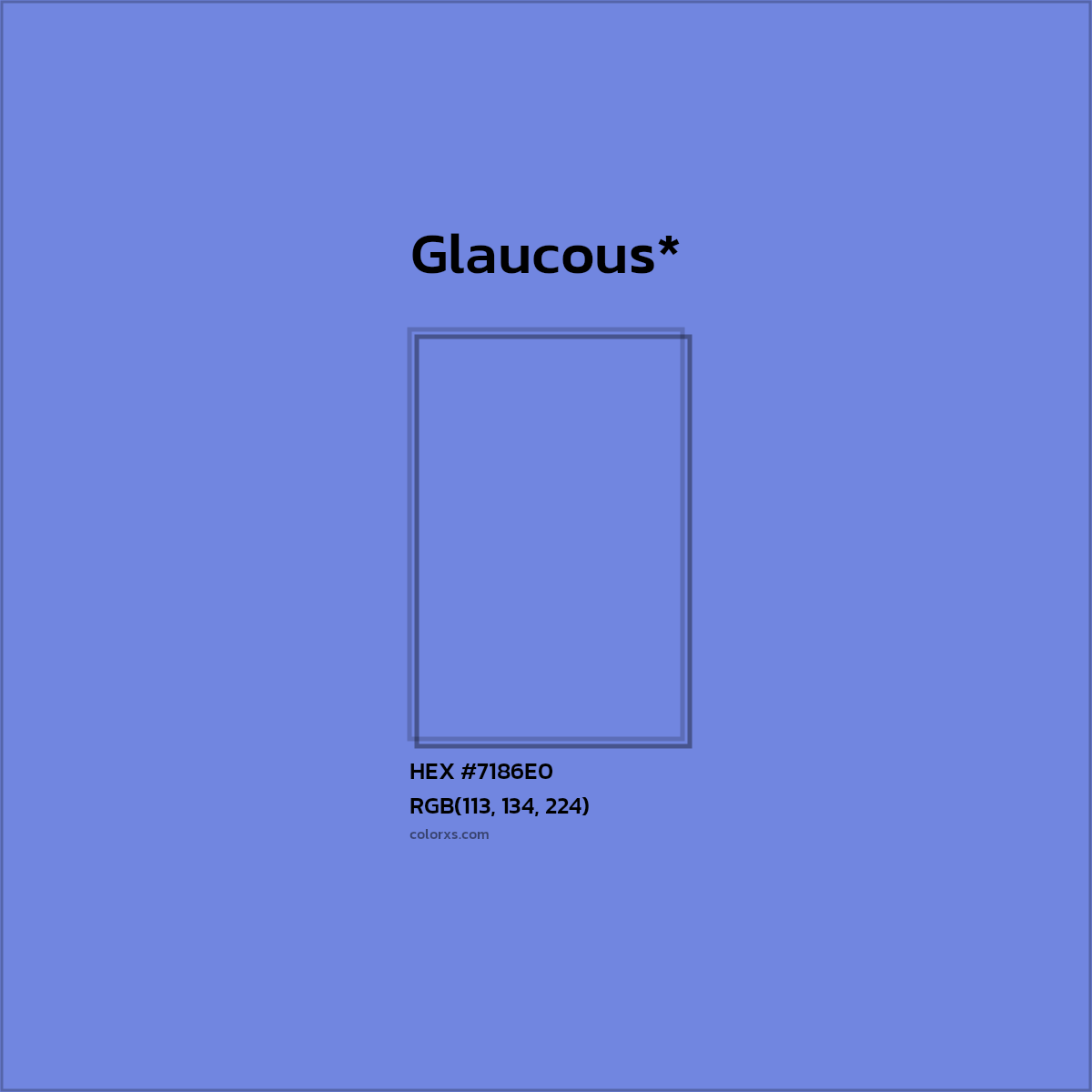 HEX #7186E0 Color Name, Color Code, Palettes, Similar Paints, Images
