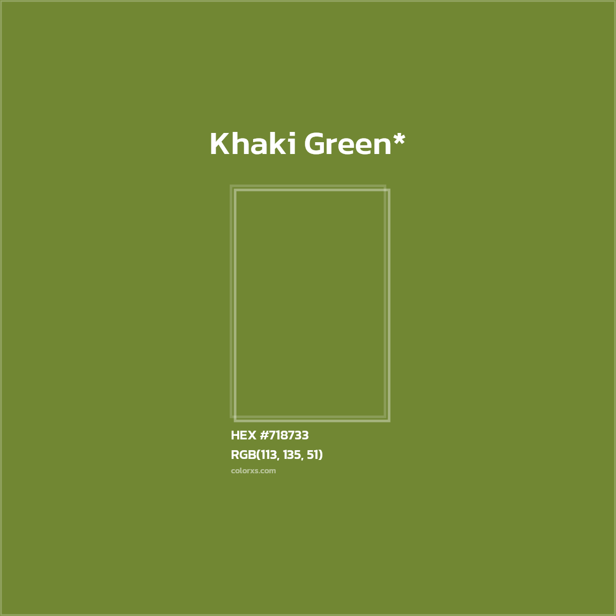 HEX #718733 Color Name, Color Code, Palettes, Similar Paints, Images