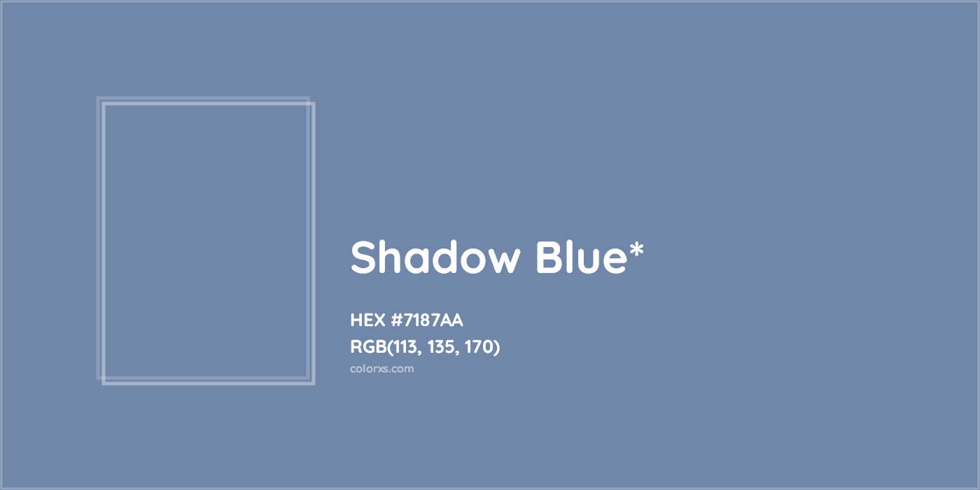 HEX #7187AA Color Name, Color Code, Palettes, Similar Paints, Images