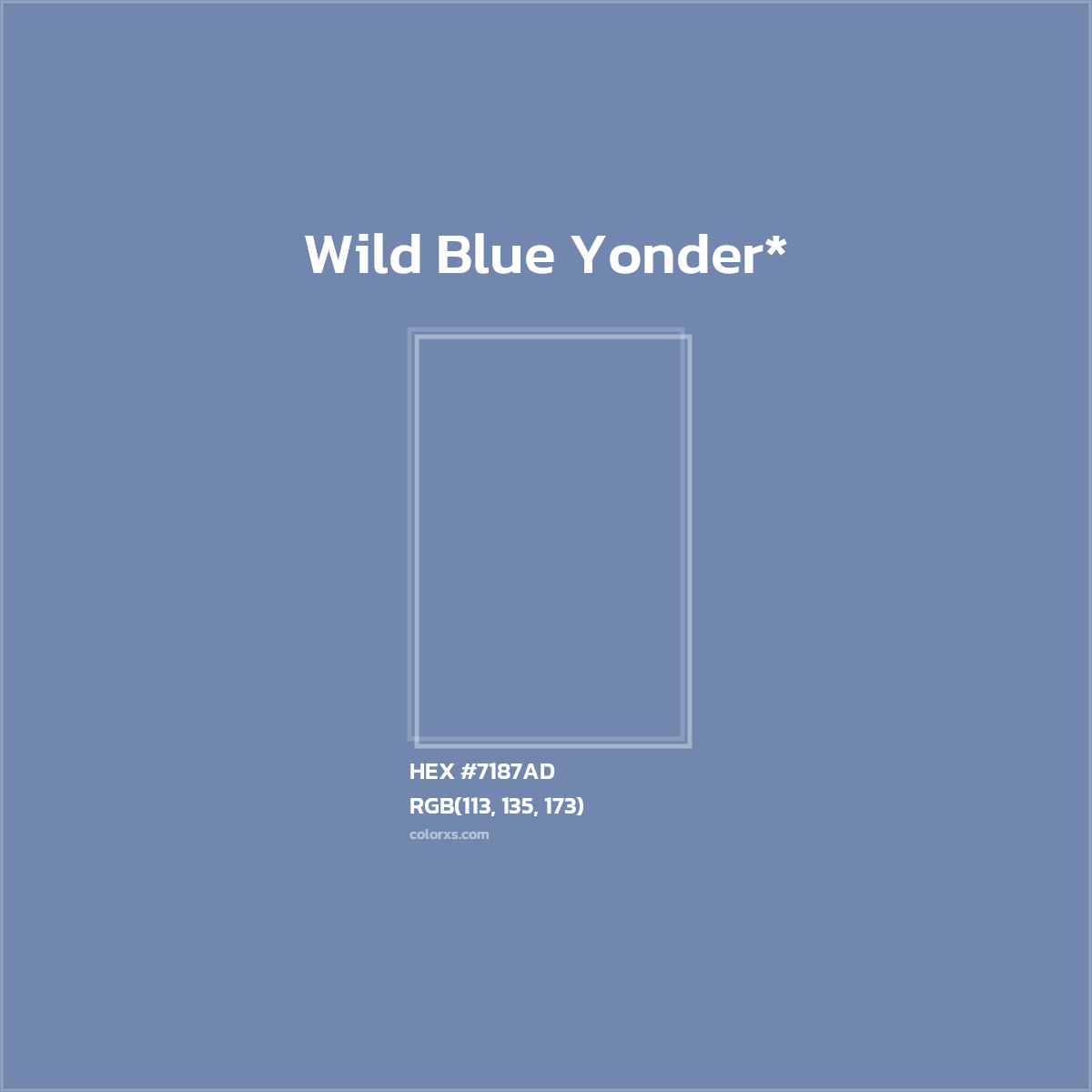 HEX #7187AD Color Name, Color Code, Palettes, Similar Paints, Images