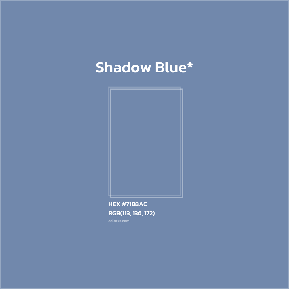 HEX #7188AC Color Name, Color Code, Palettes, Similar Paints, Images