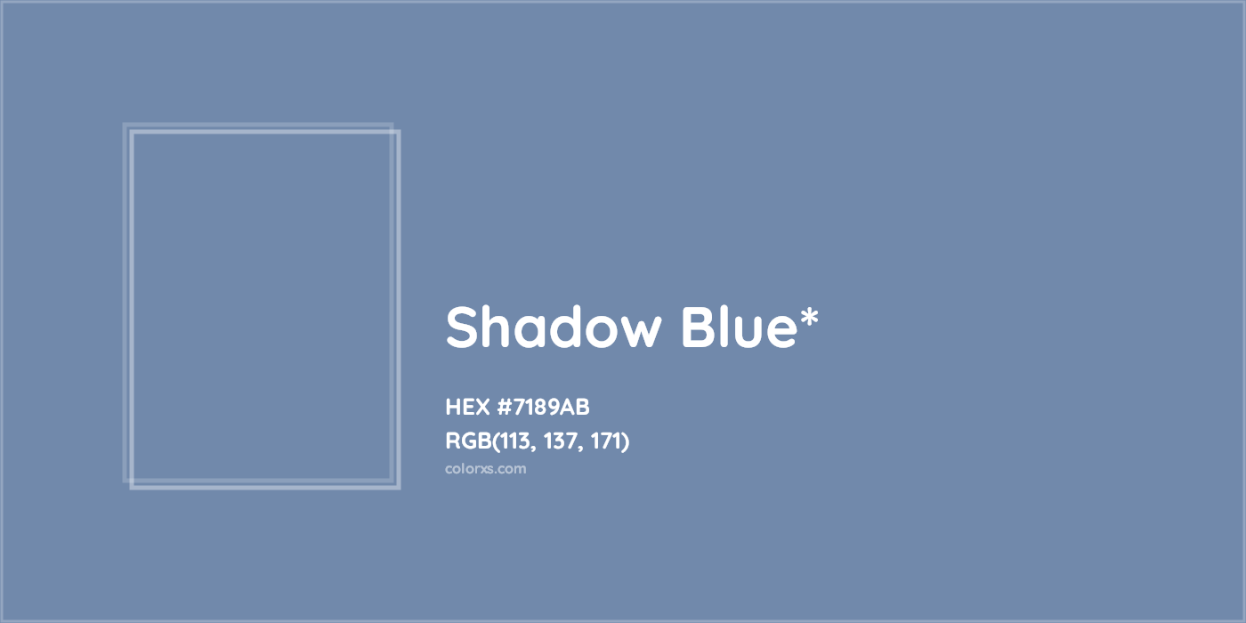 HEX #7189AB Color Name, Color Code, Palettes, Similar Paints, Images