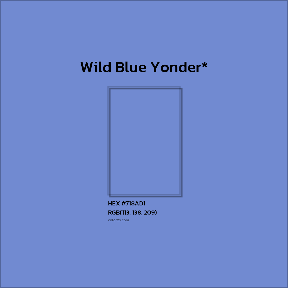 HEX #718AD1 Color Name, Color Code, Palettes, Similar Paints, Images