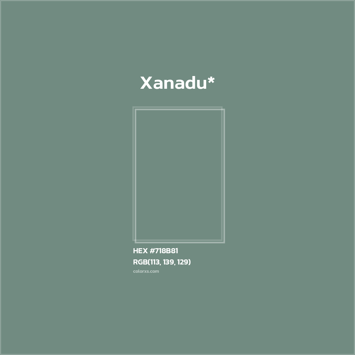 HEX #718B81 Color Name, Color Code, Palettes, Similar Paints, Images