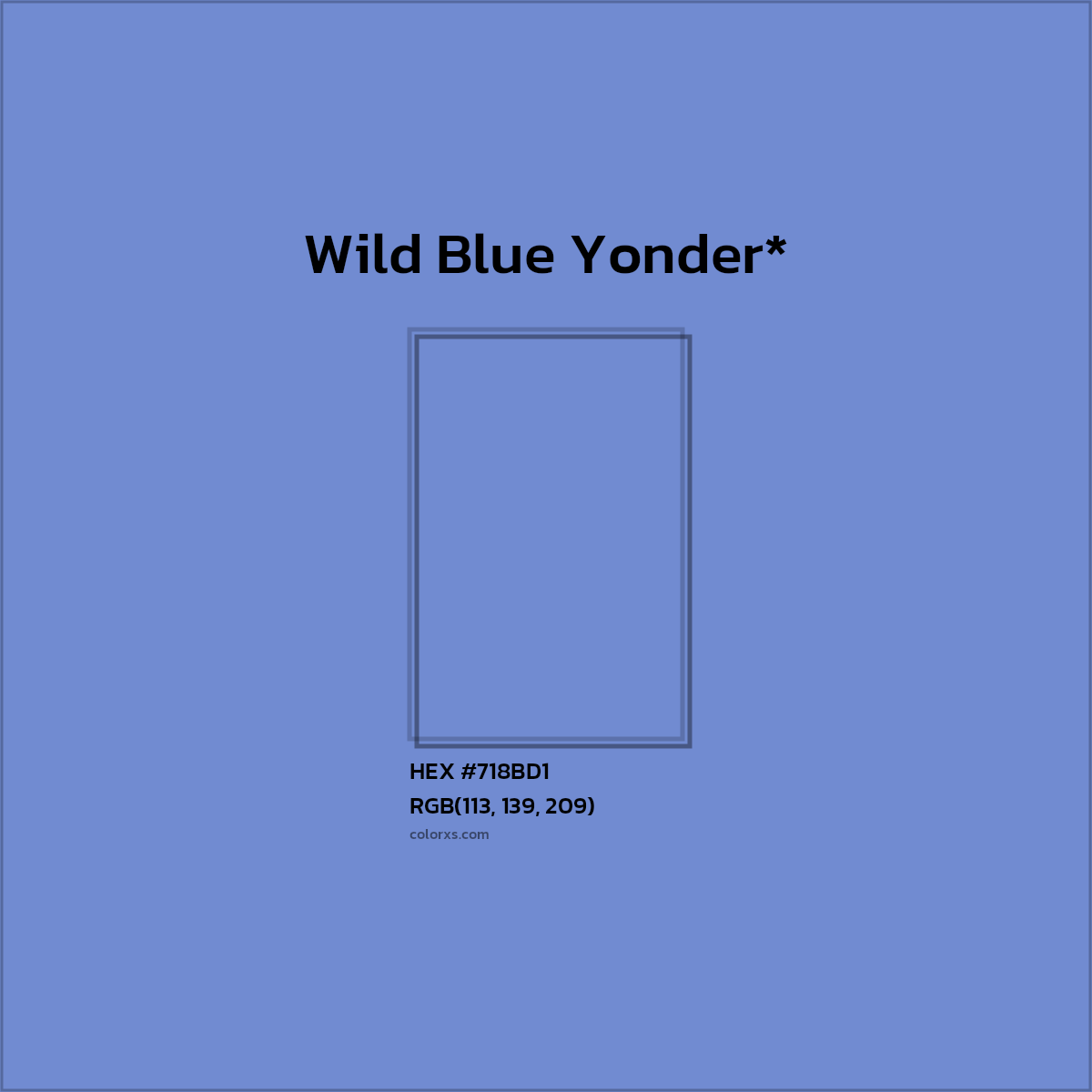 HEX #718BD1 Color Name, Color Code, Palettes, Similar Paints, Images