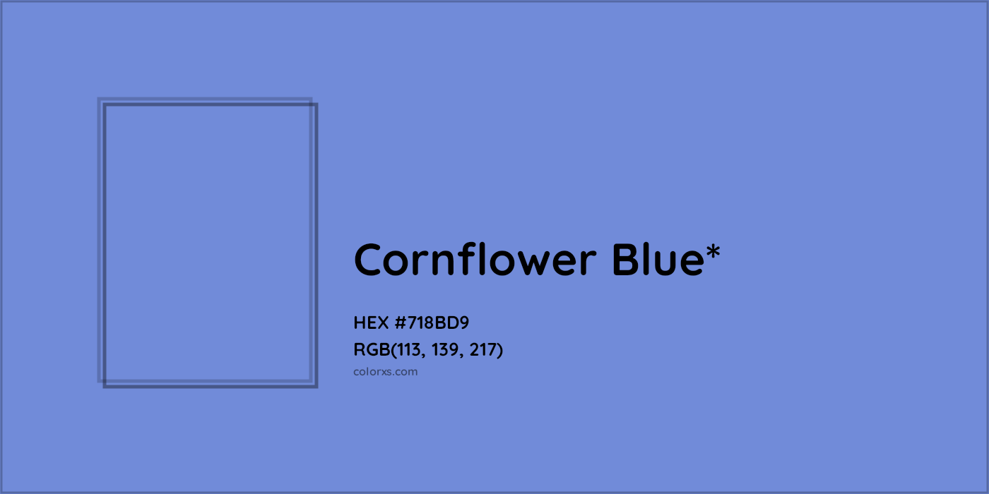 HEX #718BD9 Color Name, Color Code, Palettes, Similar Paints, Images
