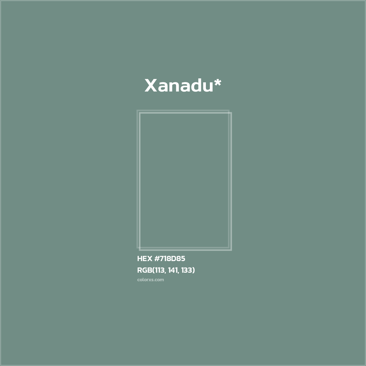 HEX #718D85 Color Name, Color Code, Palettes, Similar Paints, Images
