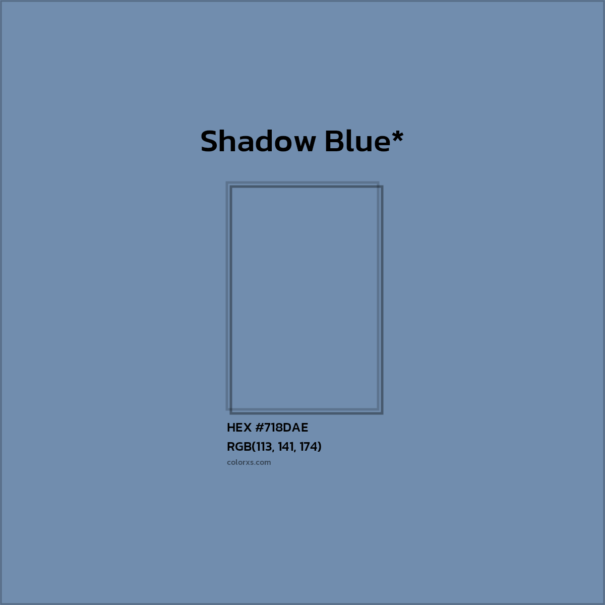 HEX #718DAE Color Name, Color Code, Palettes, Similar Paints, Images