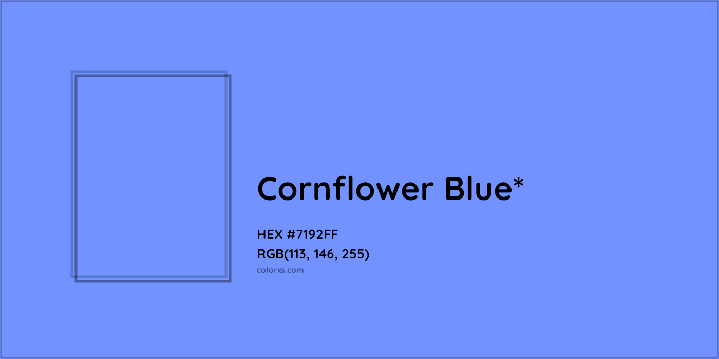 HEX #7192FF Color Name, Color Code, Palettes, Similar Paints, Images
