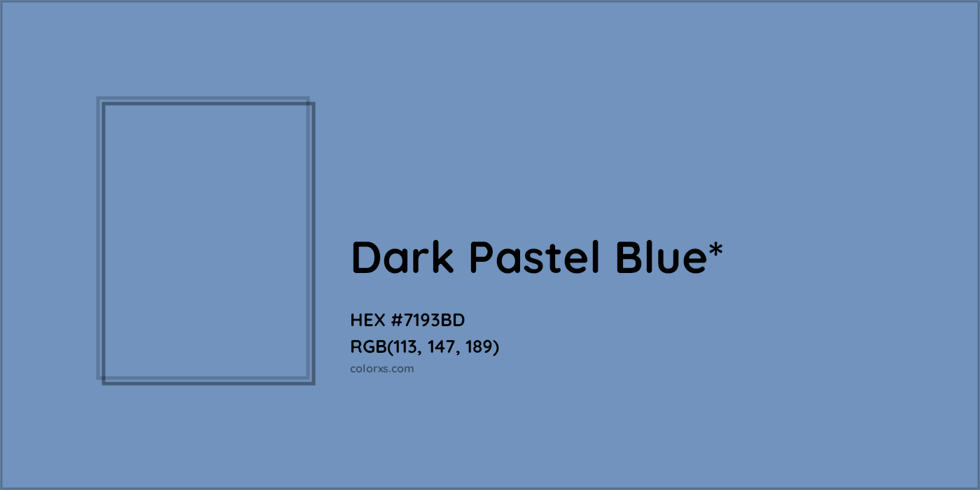 HEX #7193BD Color Name, Color Code, Palettes, Similar Paints, Images
