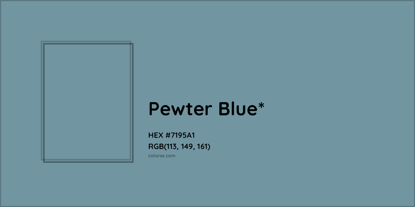HEX #7195A1 Color Name, Color Code, Palettes, Similar Paints, Images