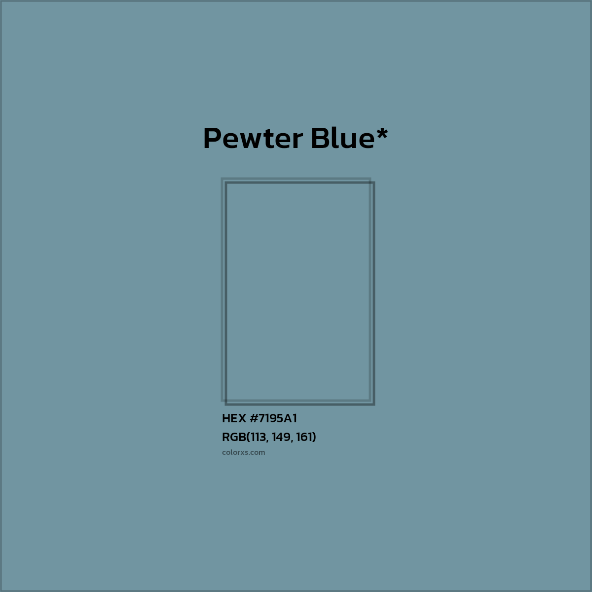 HEX #7195A1 Color Name, Color Code, Palettes, Similar Paints, Images