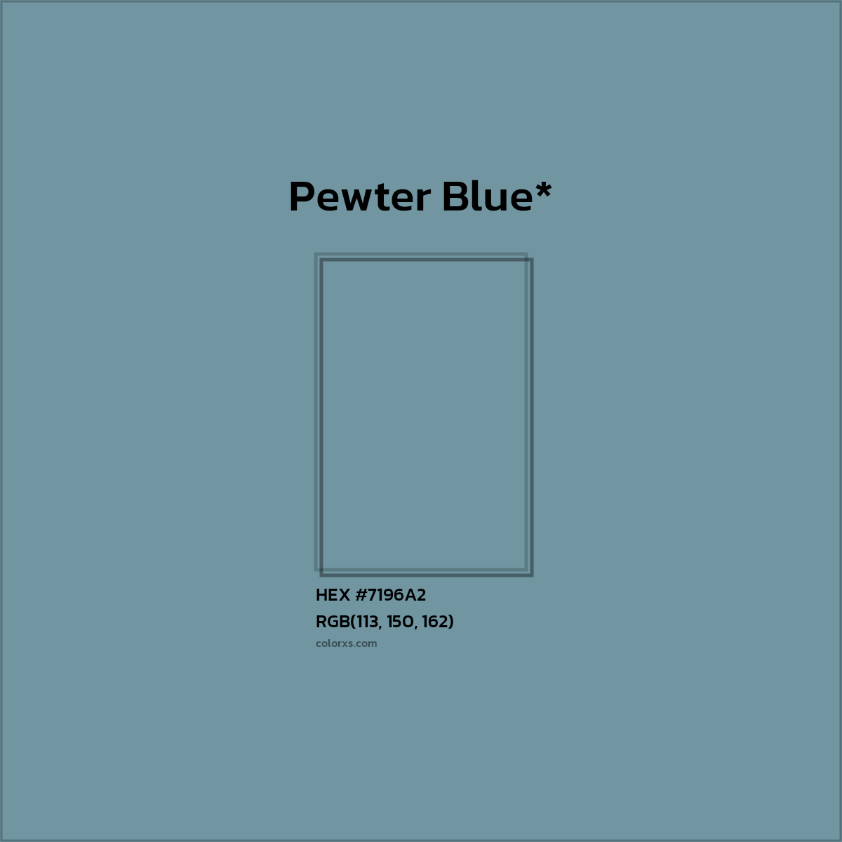 HEX #7196A2 Color Name, Color Code, Palettes, Similar Paints, Images