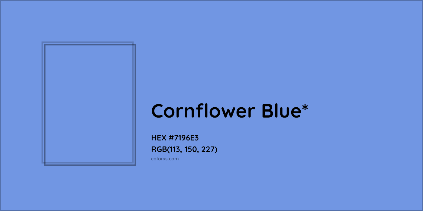 HEX #7196E3 Color Name, Color Code, Palettes, Similar Paints, Images