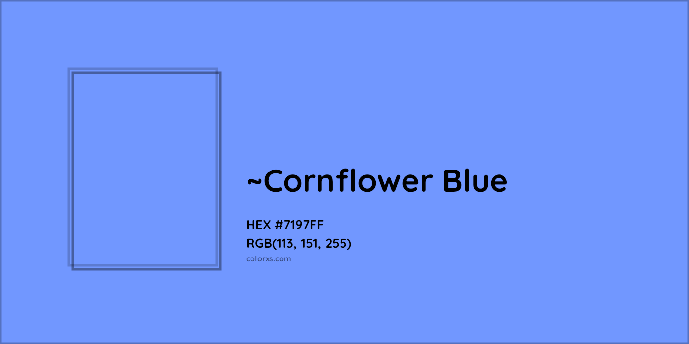 HEX #7197FF Color Name, Color Code, Palettes, Similar Paints, Images